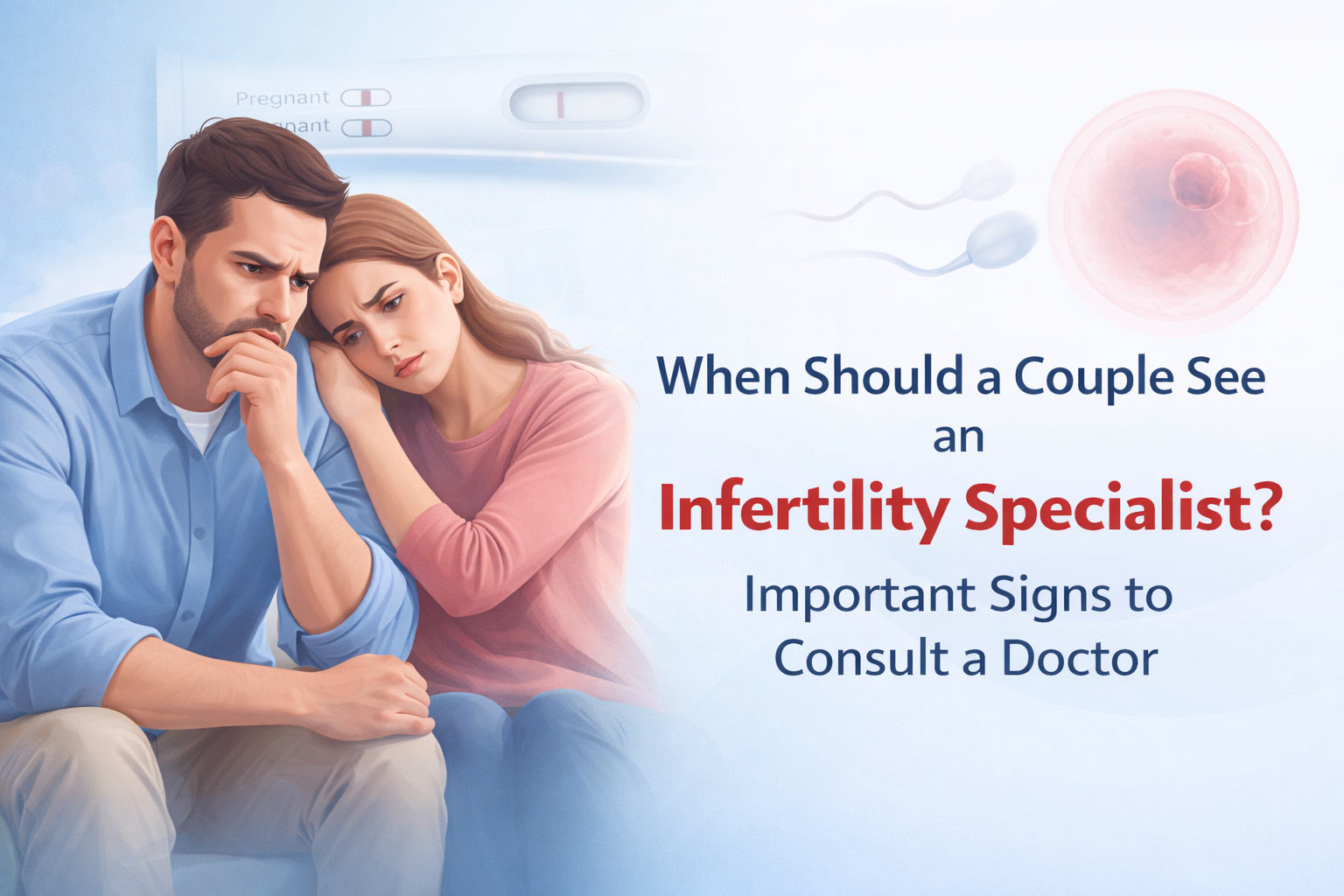 Couple consulting an infertility specialist due to difficulty conceiving
